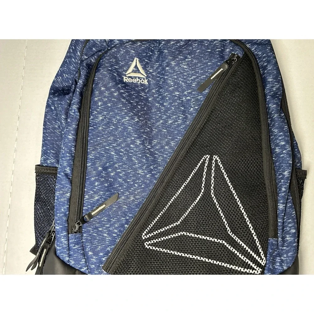 Reebok Blue Black Water Resistant Comfort Straps Backpack Padded